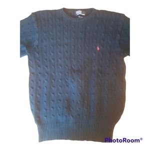 Polo by Ralph Lauren Vintage Cable Knit Golf Cotton Sweater